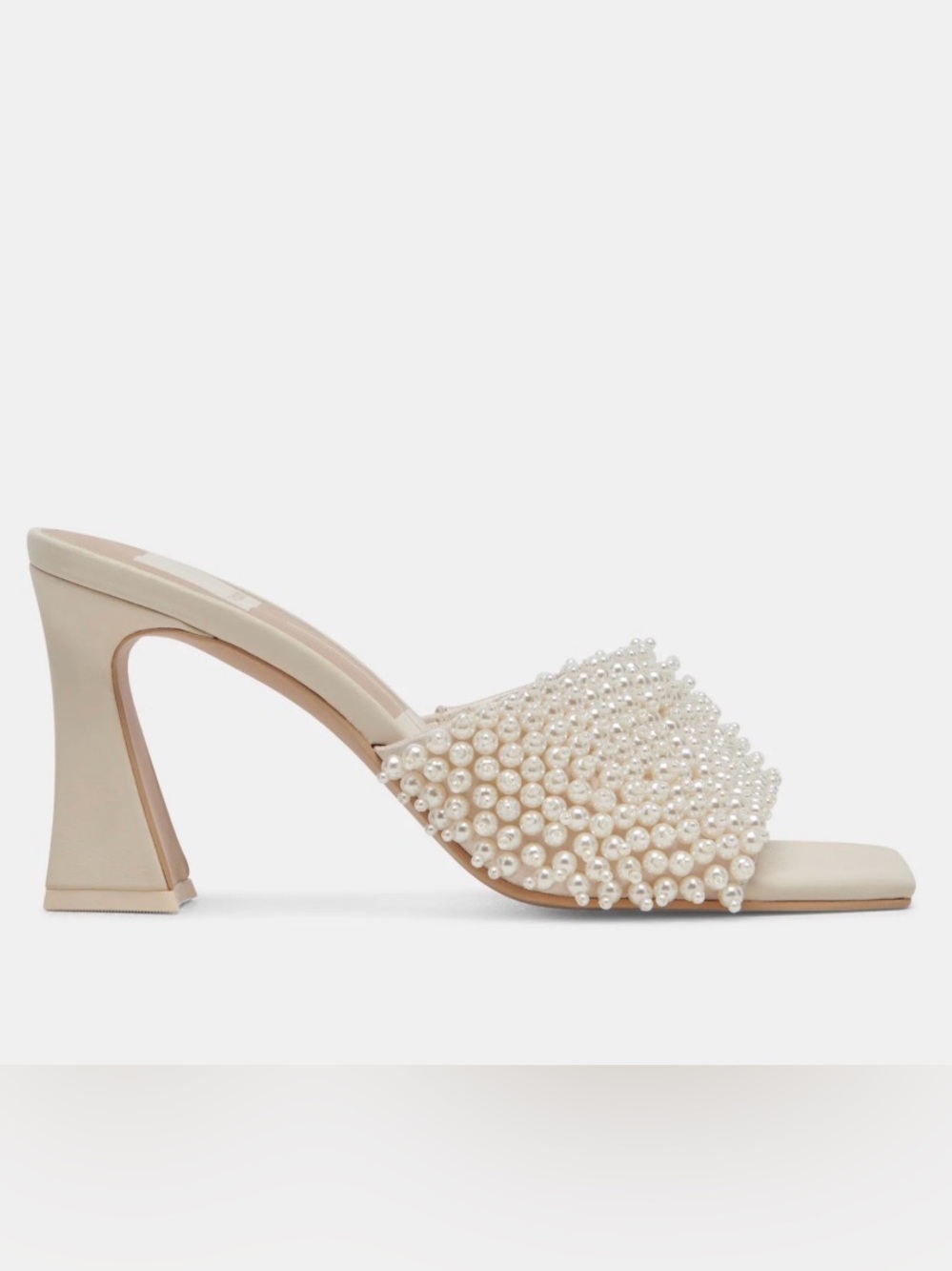 Dolce Vita Nandy Pearl Vanilla Bridal Heel - Faux Pearl Mule - Sz 10.5 NIB / NWT - Picture 6 of 6